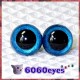 1 Pair Ocean Blue Glitter Hand Painted Safety Eyes Plastic eyes